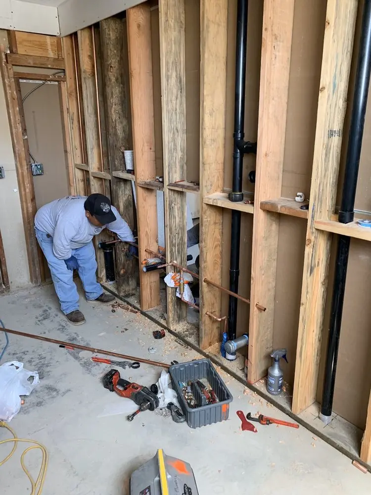 Commercial rough-in plumbing for Gas Line Repair in Derry